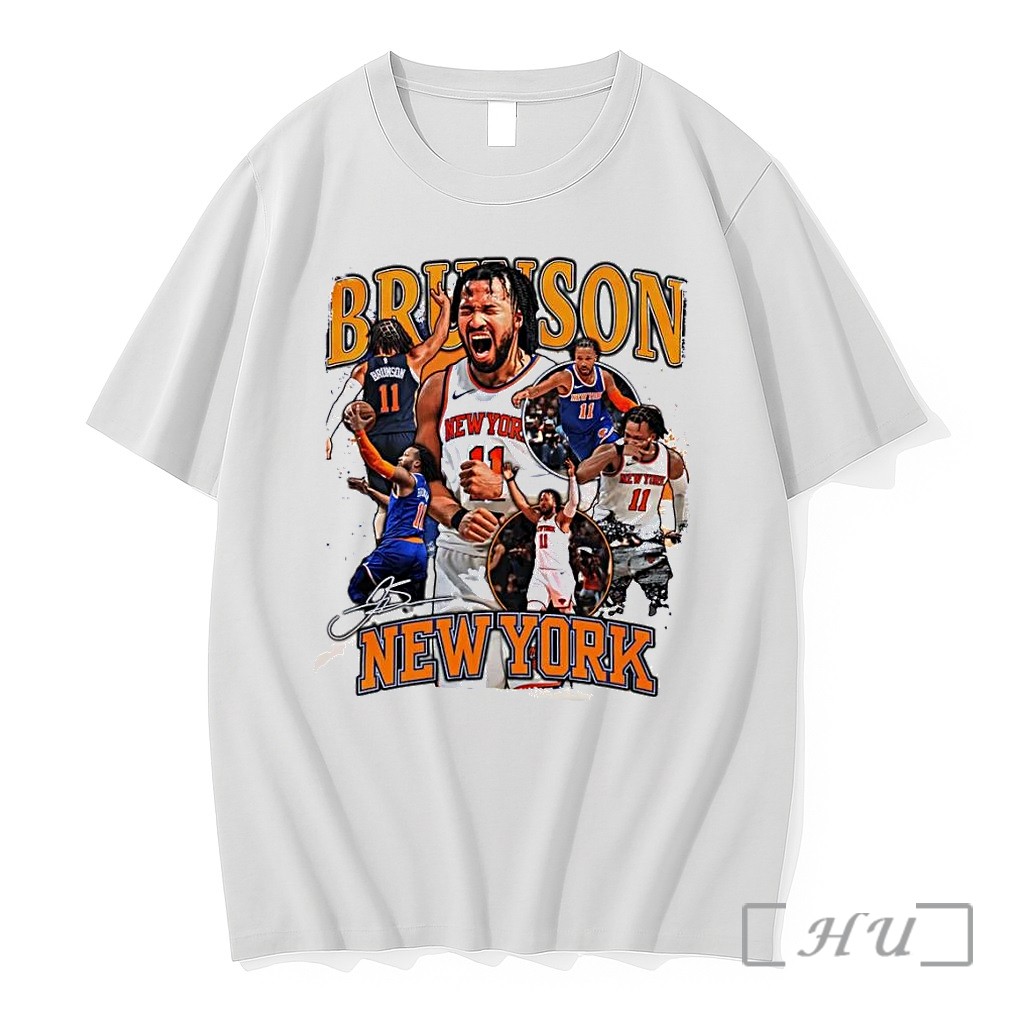 Officials Jalen Brunson Player 11 New York Knicks Basketball Game Nba Brunson New York 11 White Premium T Shirts Sweater Hoodie