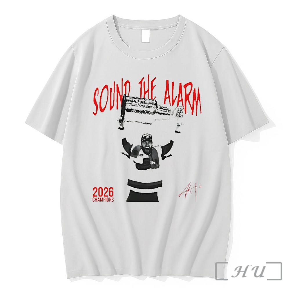 Officials Jordan Staal Holding Cup Carolina Hurricanes Hockey Nhl Sound The Alarm 2026 Signature Premium T Shirts Sweater Hoodie