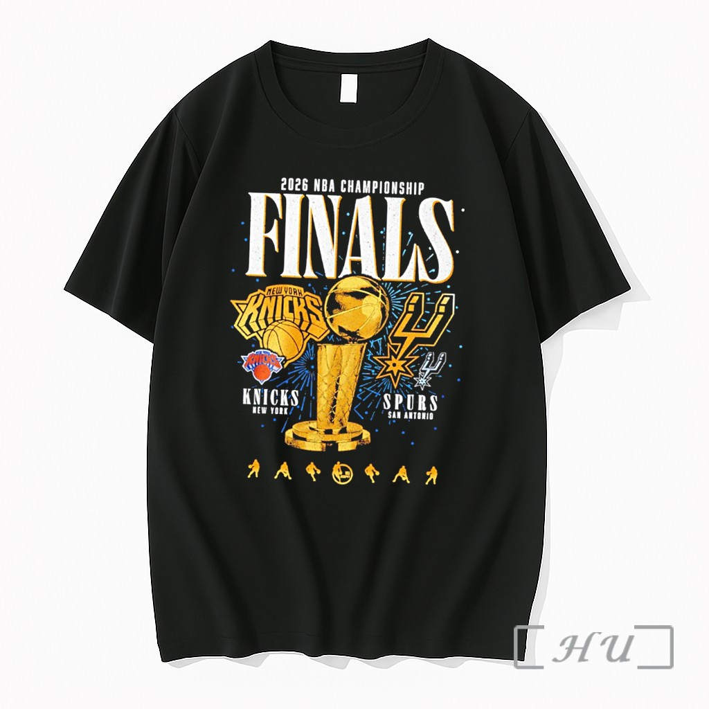 Officials Knicks Vs Spurs 2026 Nba Finals Trophy Tee Premium T Shirts Sweater Hoodie