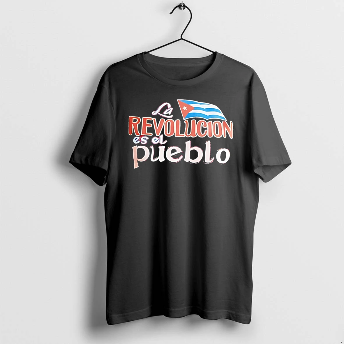 Officials La Revolucion Es El Pueblo Cuba Flag Tee Premium T Shirt Sweatshirt Hoodie