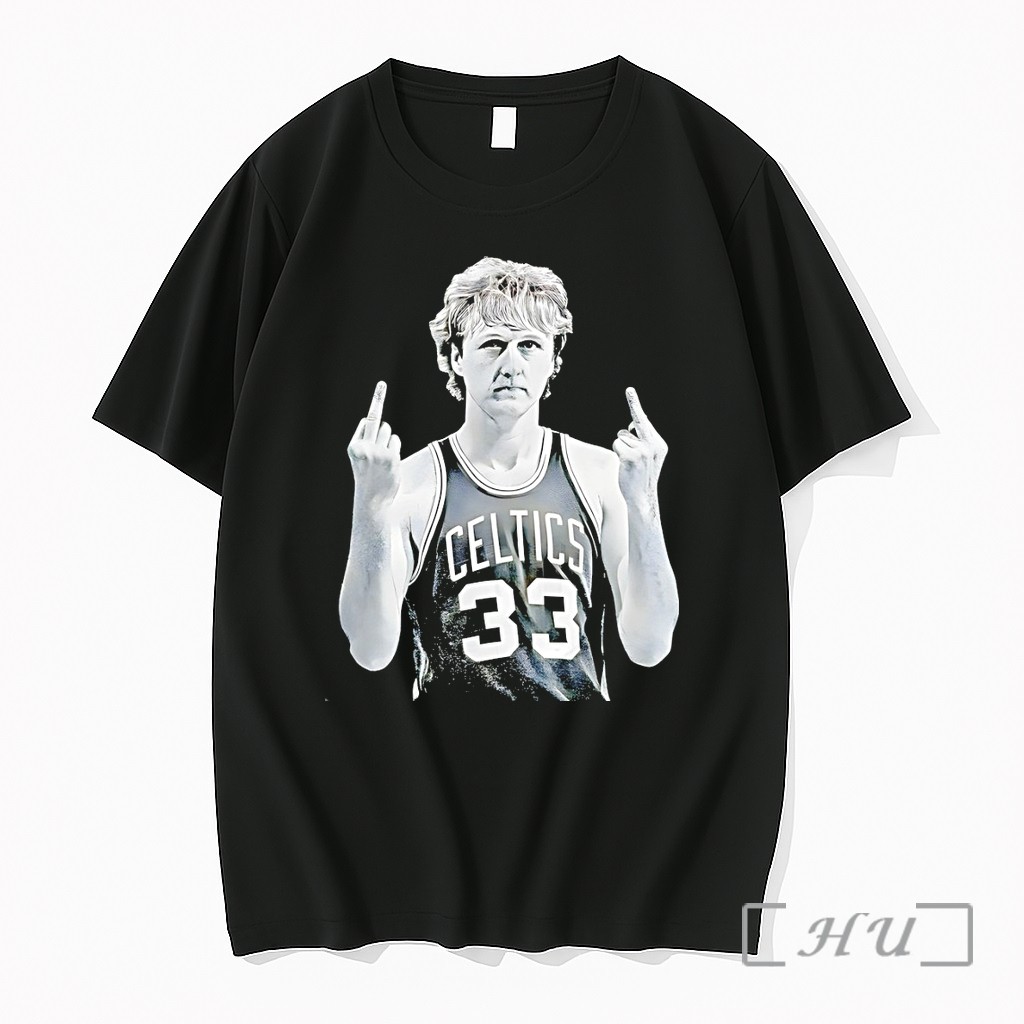 Officials Larry Bird Middle Finger Graphic Basketball Legend Premium T Shirts Sweater Hoodie