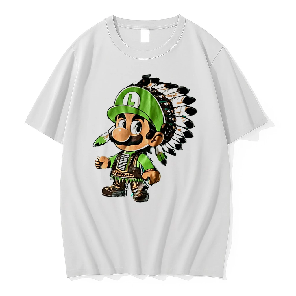 Officials Luigi Native American Headdress Cartoon Tee Premium T Shirt Sweatshirt Hoodie