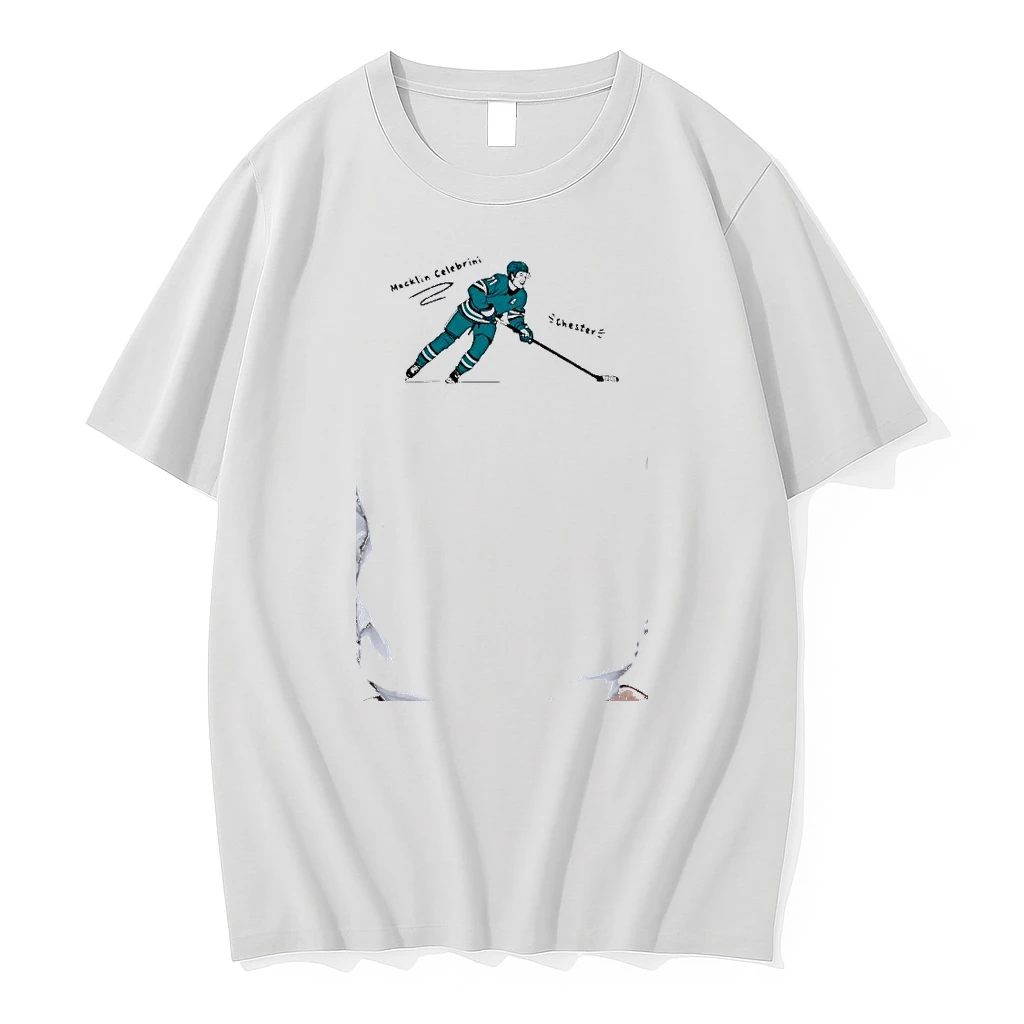 Officials Macklin Celebrini San Jose Sharks Chester Hockey Player Illustration Premium T Shirt Sweatshirt Hoodie