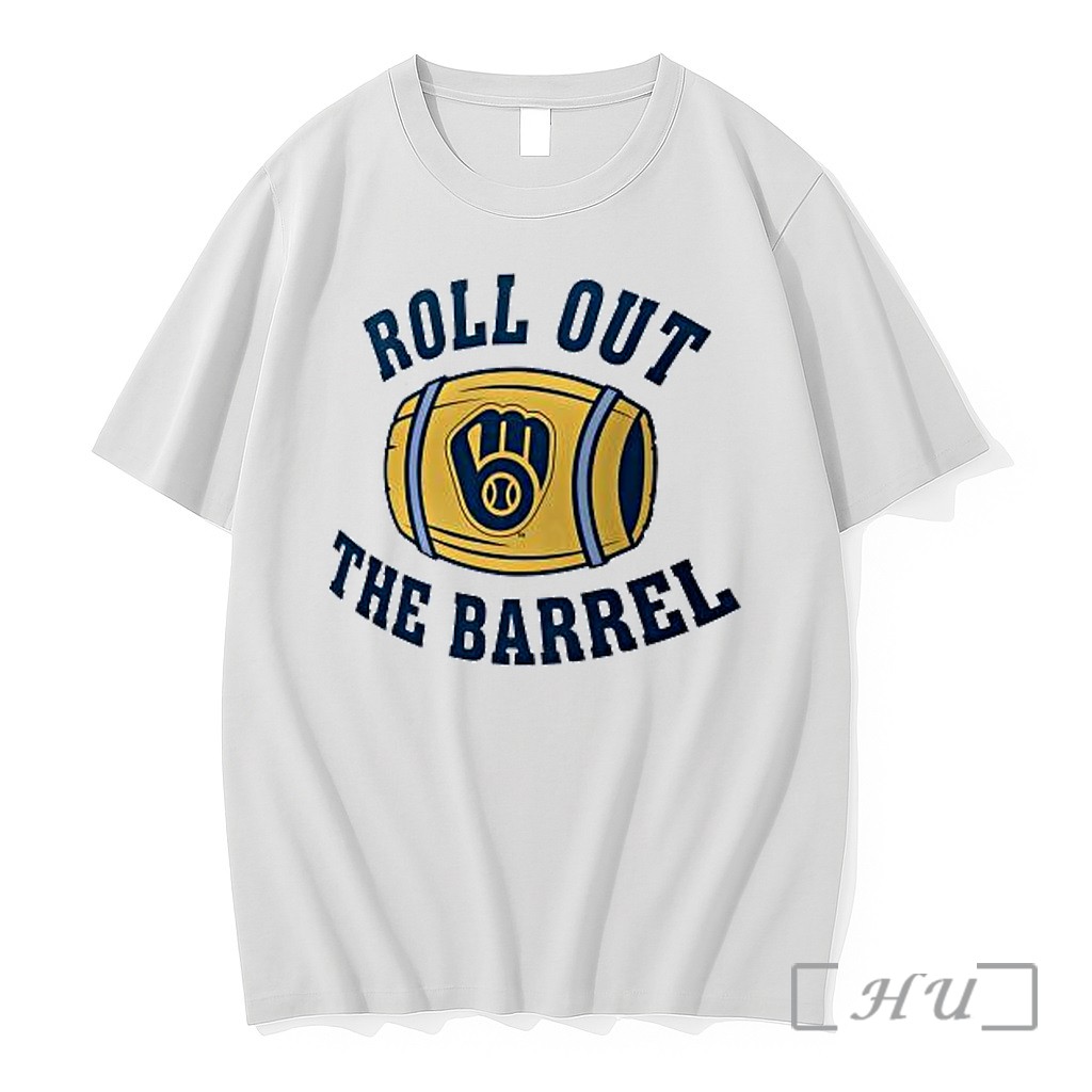 Officials Milwaukee Brewers Roll Out The Barrel Baseball Team Mlb Premium T Shirts Sweater Hoodie