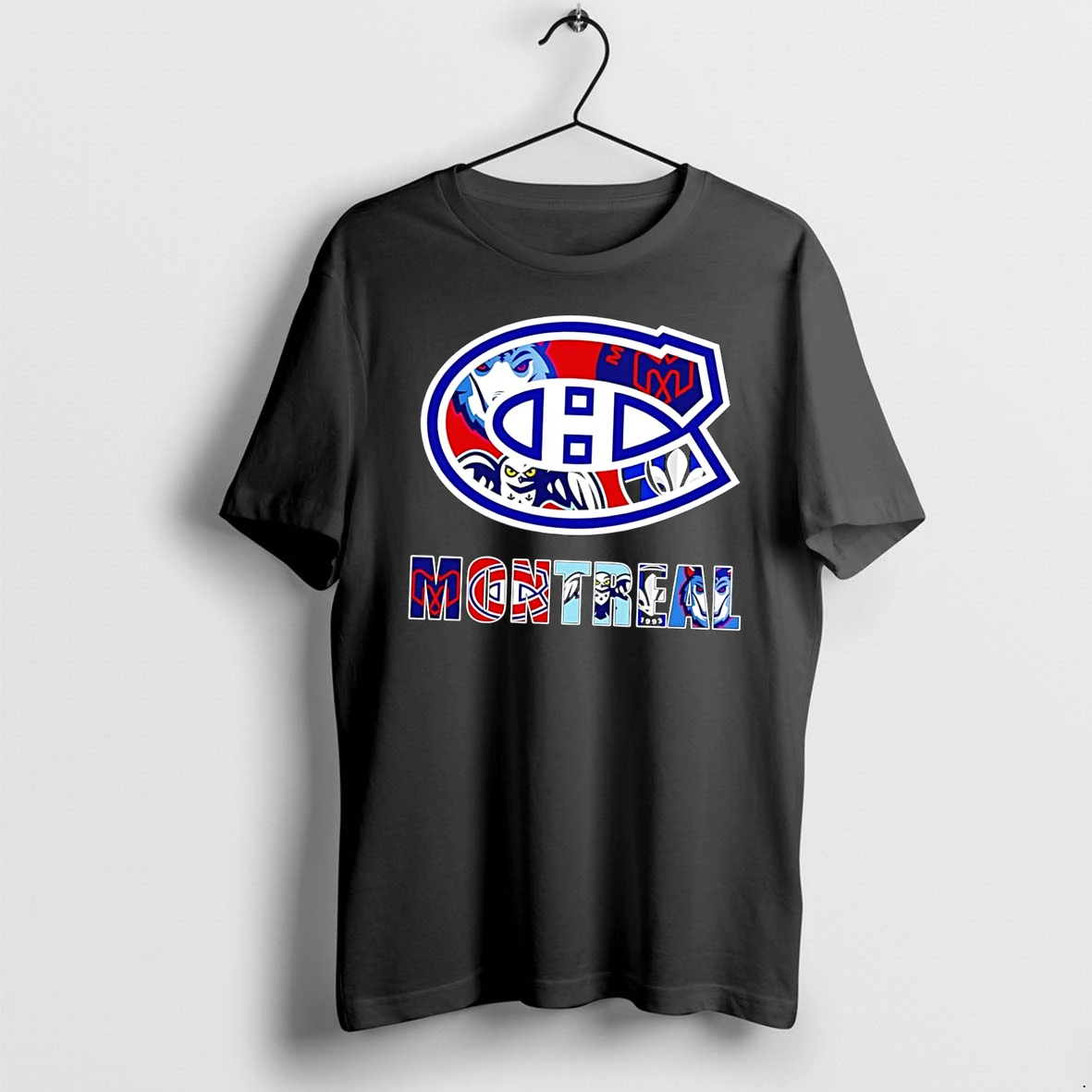 Officials Montreal Canadiens Logo Sports Teams Mashup Black Premium T Shirt Sweatshirt Hoodie
