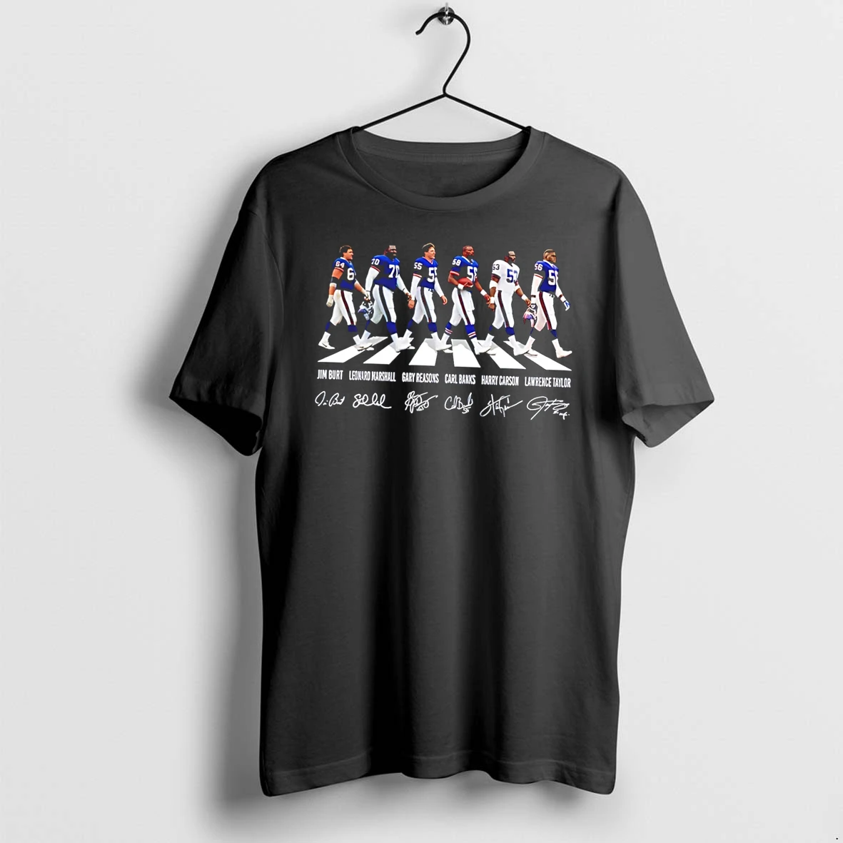 Officials New York Giants The Big Blue Wrecking Crew Abbey Road Signature Tee Premium T Shirt Sweatshirt Hoodie