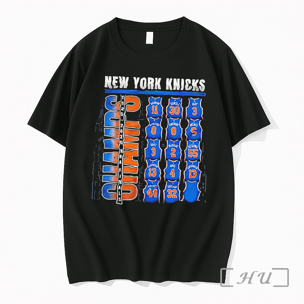 Officials New York Knicks 2025 2026 Nba Finals Champs Roster Jersey Tee Premium T Shirts Sweater Hoodie