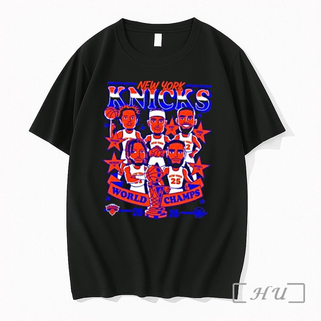 Officials New York Knicks 2026 World Champs Nba Cartoon Premium T Shirts Sweater Hoodie