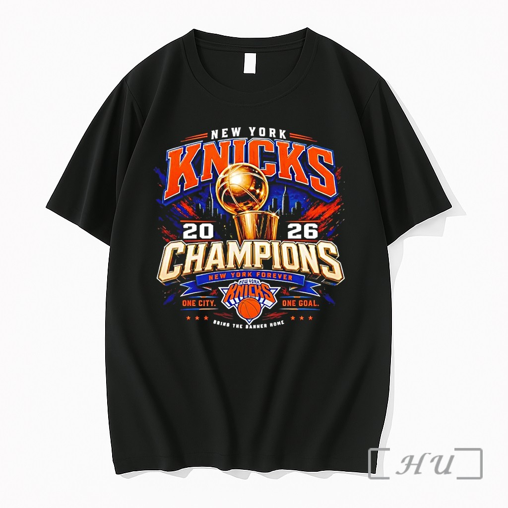 Officials New York Knicks Basketball Nba 2026 Champions New York Forever Trophy Victory Premium T Shirts Sweater Hoodie