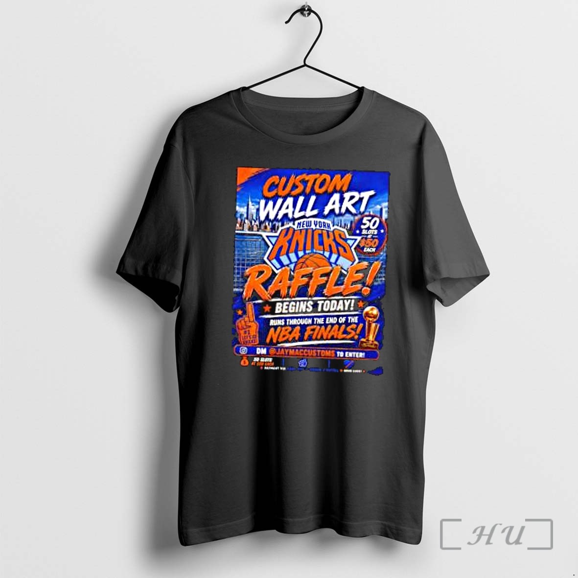 Officials New York Knicks Custom Wall Art Raffle Begins Today Runs Premium T Shirts Sweater Hoodie