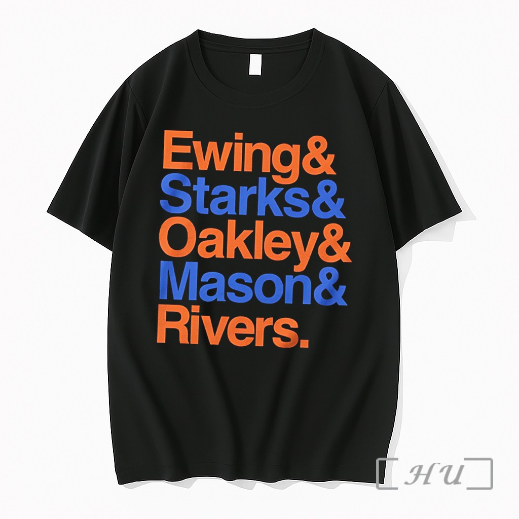 Officials New York Knicks Ewing Starks Oakley Mason Rivers Names Tee Premium T Shirts Sweater Hoodie