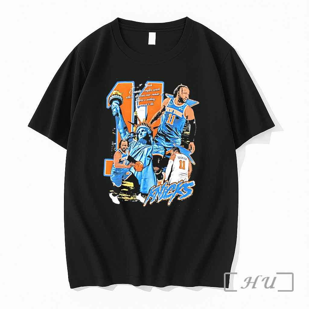 Officials New York Knicks Jalen Brunson Potrait Collecting Vintage Tee Premium T Shirts Sweater Hoodie