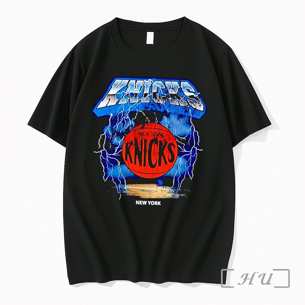 Officials New York Knicks New York Lightning Graphic Black Premium T Shirts Sweater Hoodie