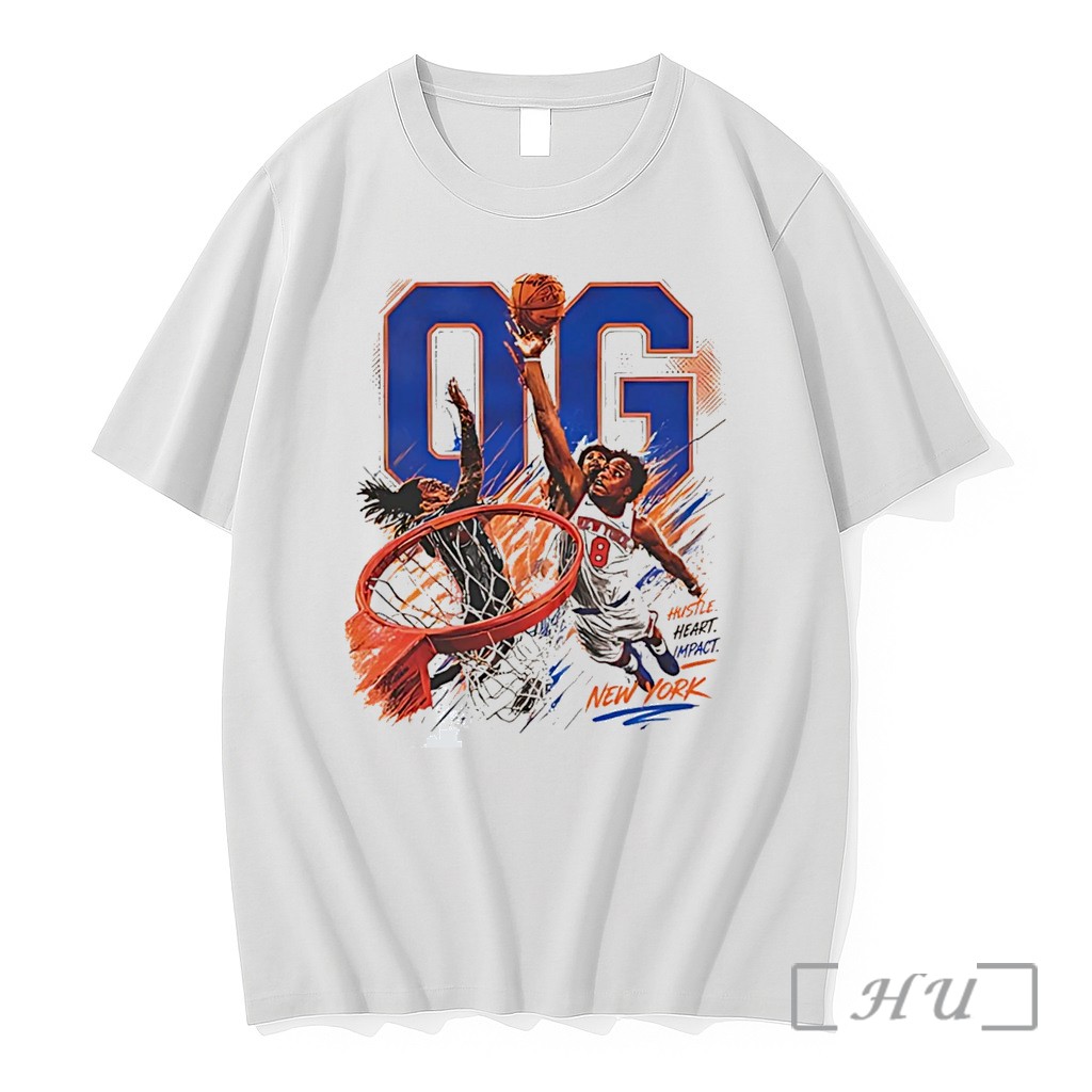 Officials New York Knicks Og Anunoby Dunking Moment Tee Premium T Shirts Sweater Hoodie