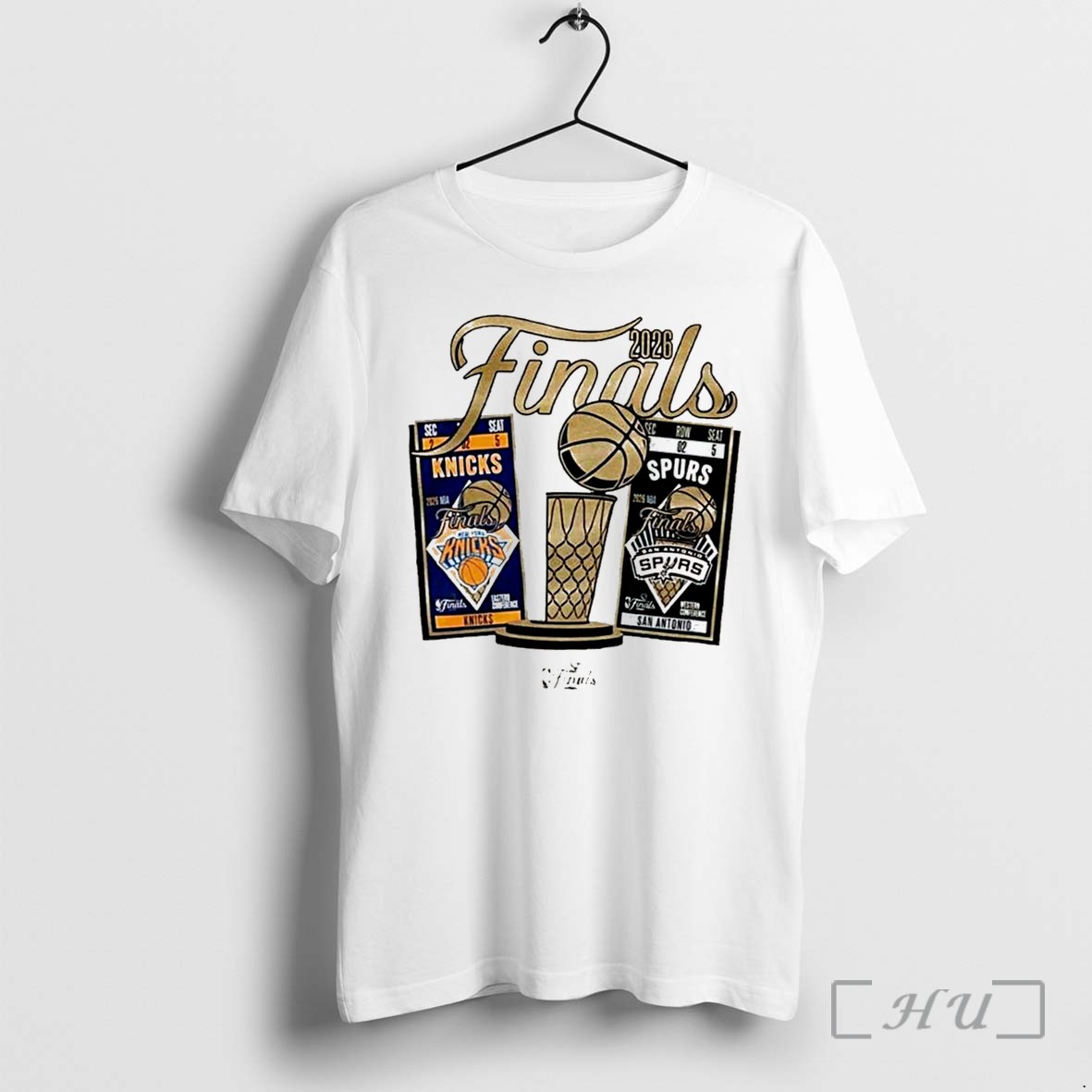 Officials New York Knicks Vs San Antonio Spurs 2026 Nba Finals Ticket Matchup Tee Premium T Shirts Sweater Hoodie