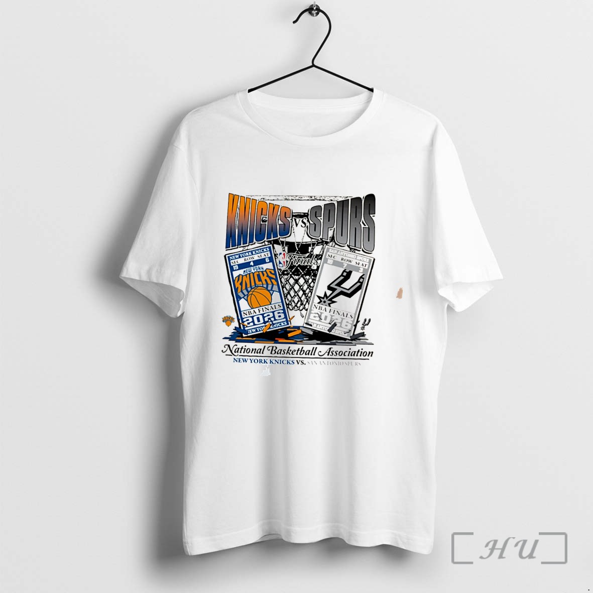 Officials New York Knicks Vs San Antonio Spurs 2026 Nba Finals Matchup Franklin Tee Premium T Shirts Sweater Hoodie
