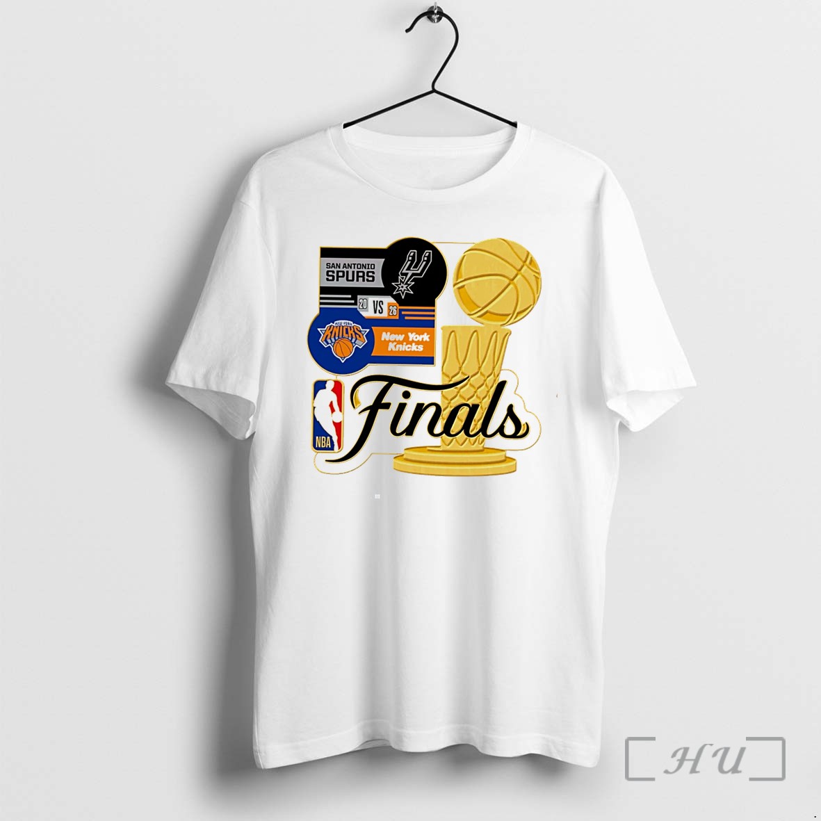 Officials New York Knicks Vs San Antonio Spurs 2026 Nba Finals Matchup Trophy Tee Premium T Shirts Sweater Hoodie