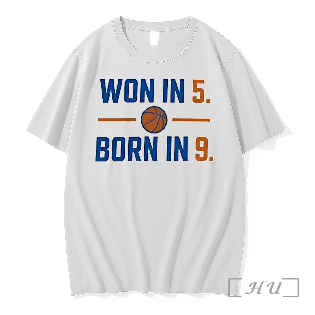 Officials New York Knicks Won In 5 Born In 9 Premium T Shirts Sweater Hoodie