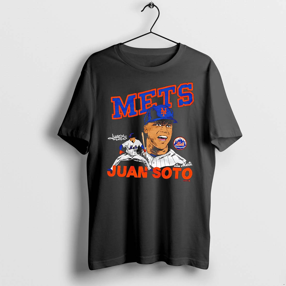 Officials New York Mets Juan Soto Caricature Tri Blend Tee Premium T Shirt Sweatshirt Hoodie