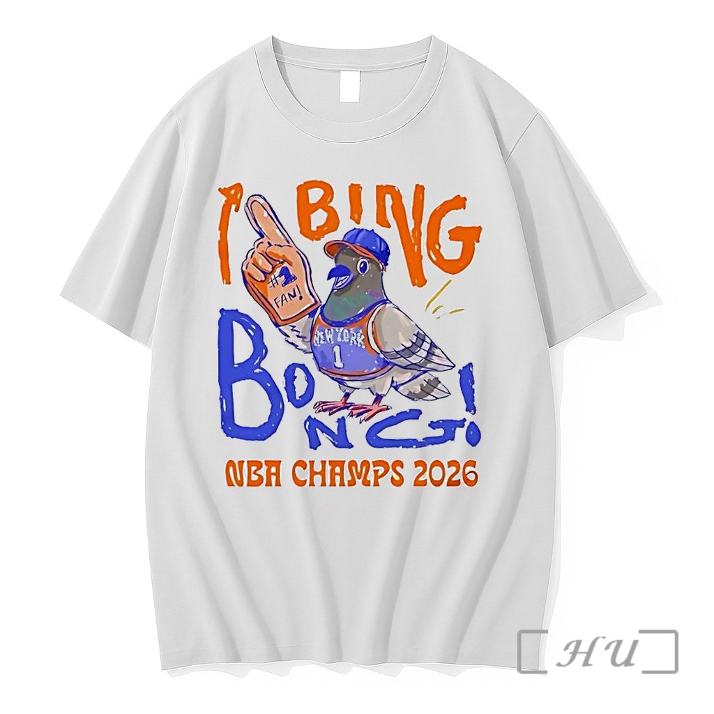 Officials New York Pigeon Fan Bing Bong Nba Champs 2026 White Premium T Shirts Sweater Hoodie