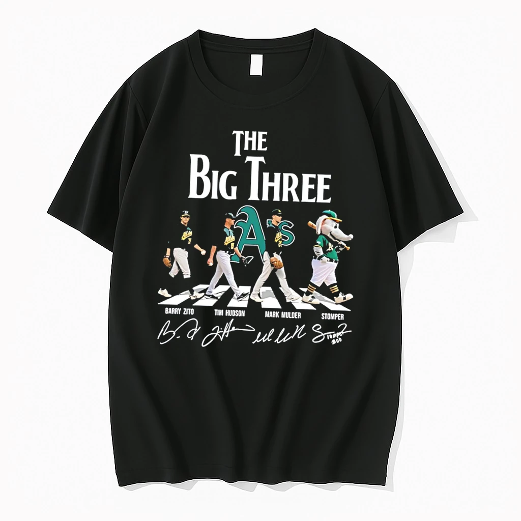 Officials Oakland Athletics The Big Three Abbey Road Signature Tee Premium T Shirt Sweatshirt Hoodie