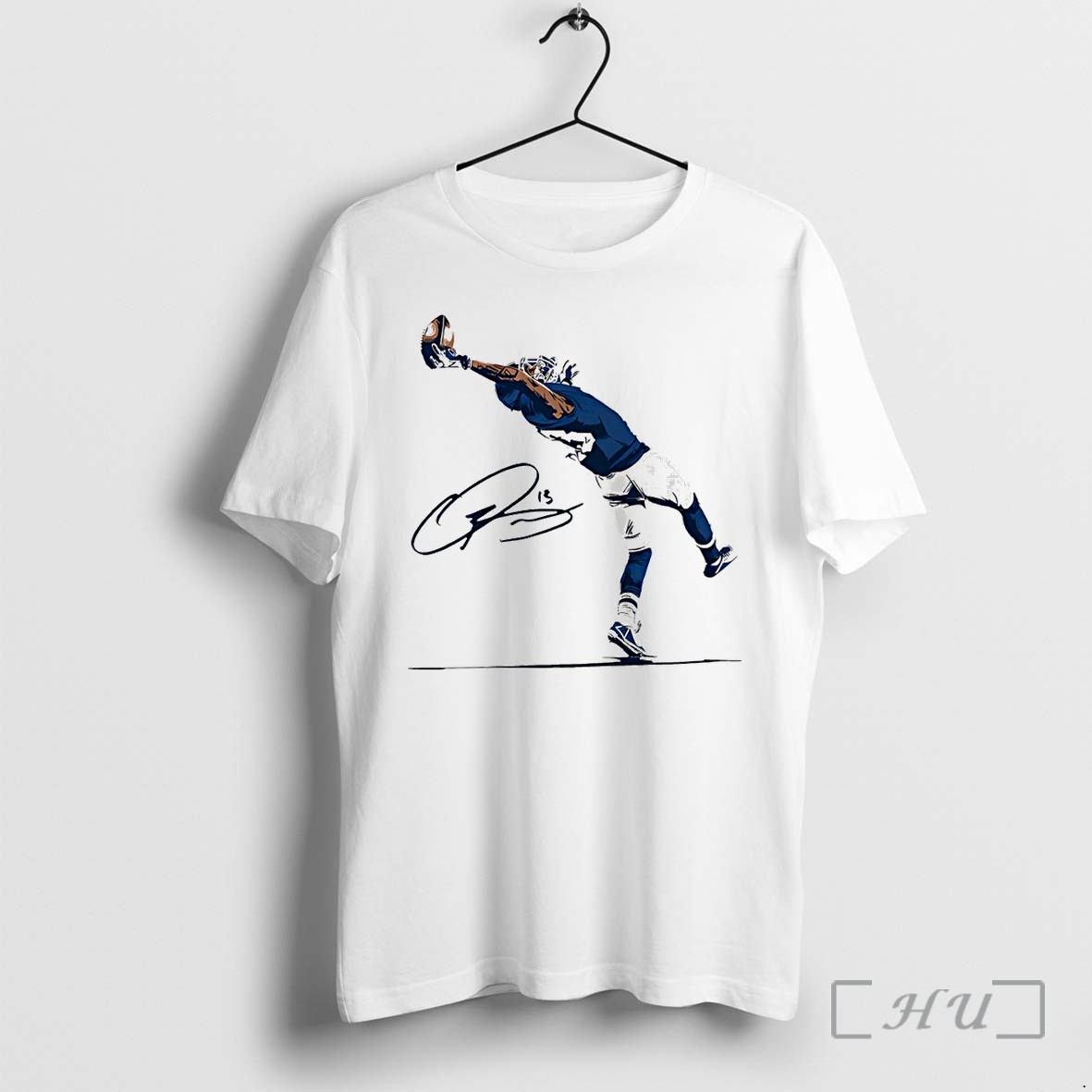 Officials Odell Beckham Jr Catching A Football With His Number 13 Autograph Premium T Shirts Sweater Hoodie