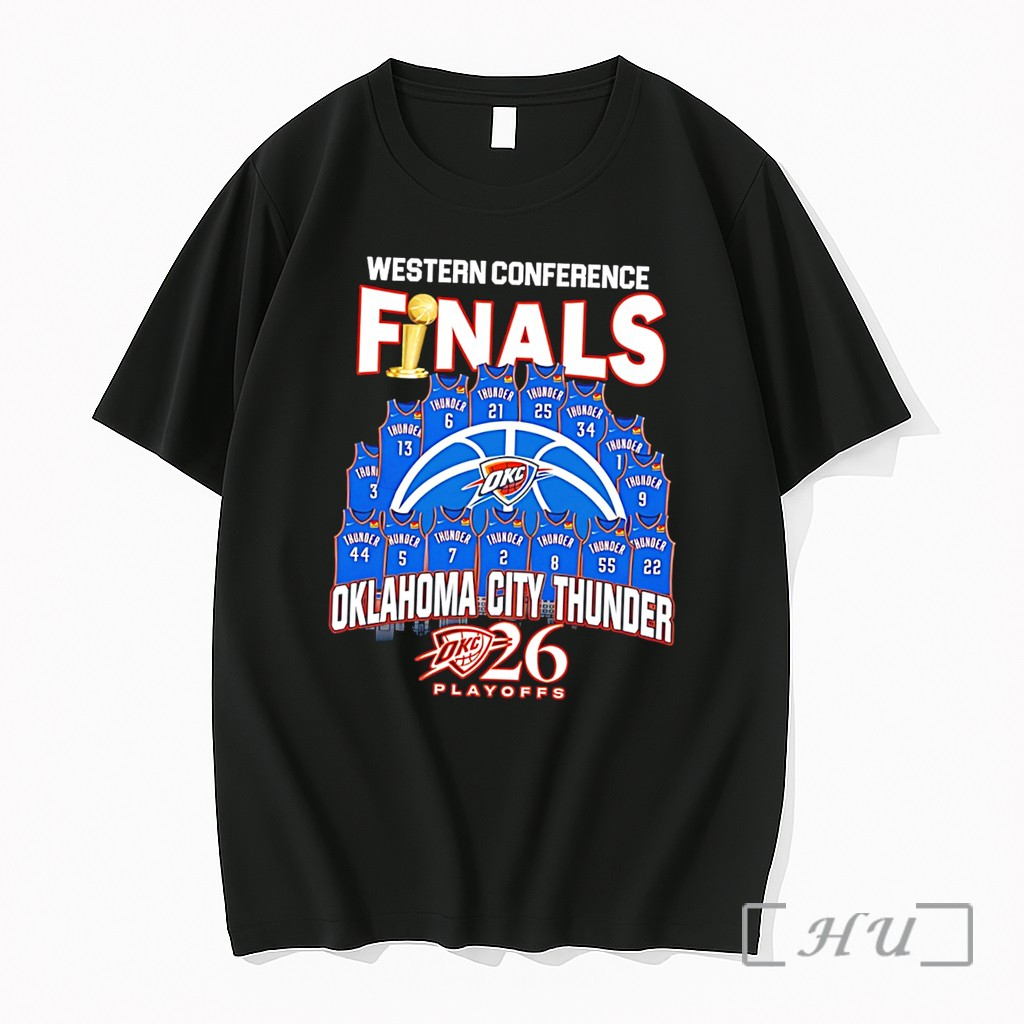 Officials Oklahoma City Thunder Western Conference Finals Playoffs Jerseys Collage Tee Premium T Shirts Sweater Hoodie