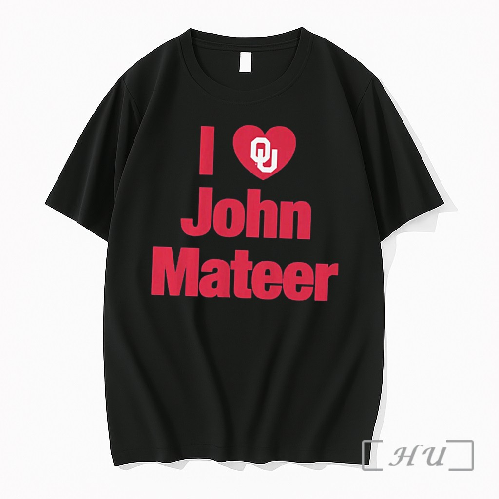 Officials Oklahoma Football I Love John Mateer Heart Tee Premium T Shirts Sweater Hoodie