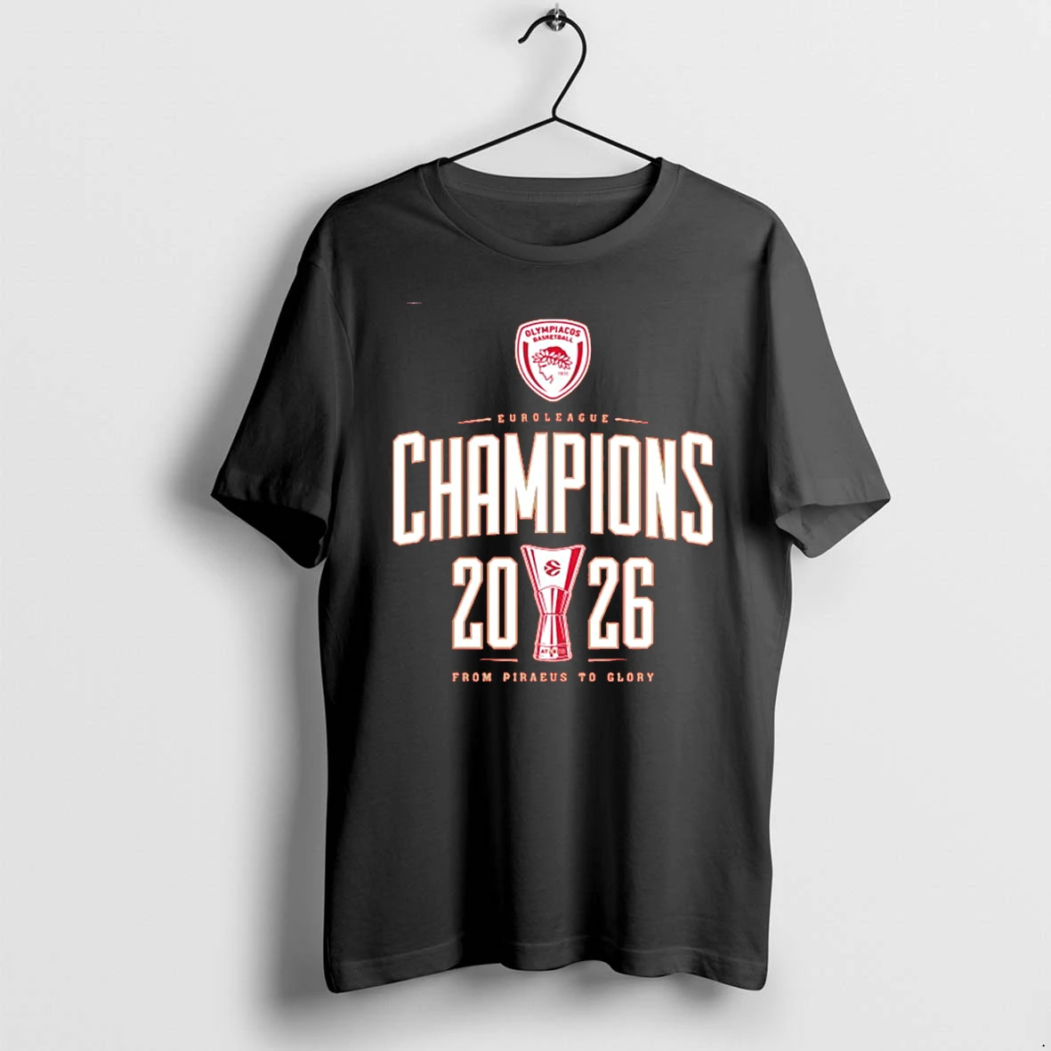 Officials Olympiacos B C Euroleague Champions 2026 1 Premium T Shirt Sweatshirt Hoodie