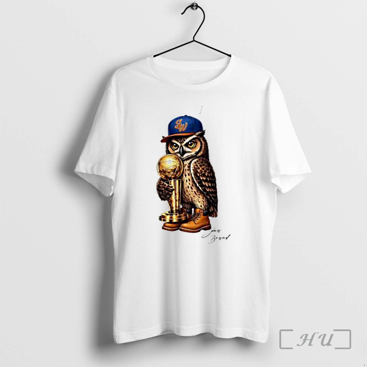 Officials Owl Holding Larry O Brien Championship Trophy Nba Premium T Shirts Sweater Hoodie