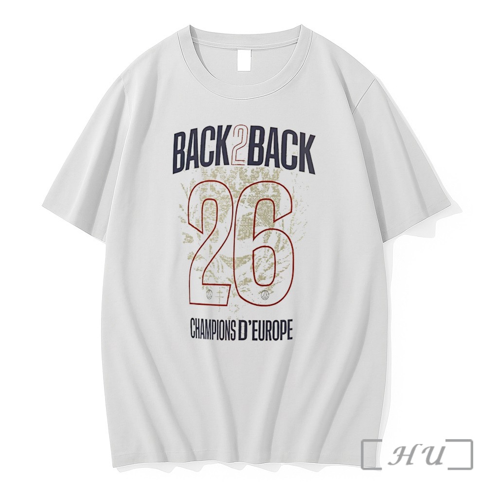 Officials Psg Back 2 Back 2025 26 Champions Of Deurope Tee Premium T Shirts Sweater Hoodie