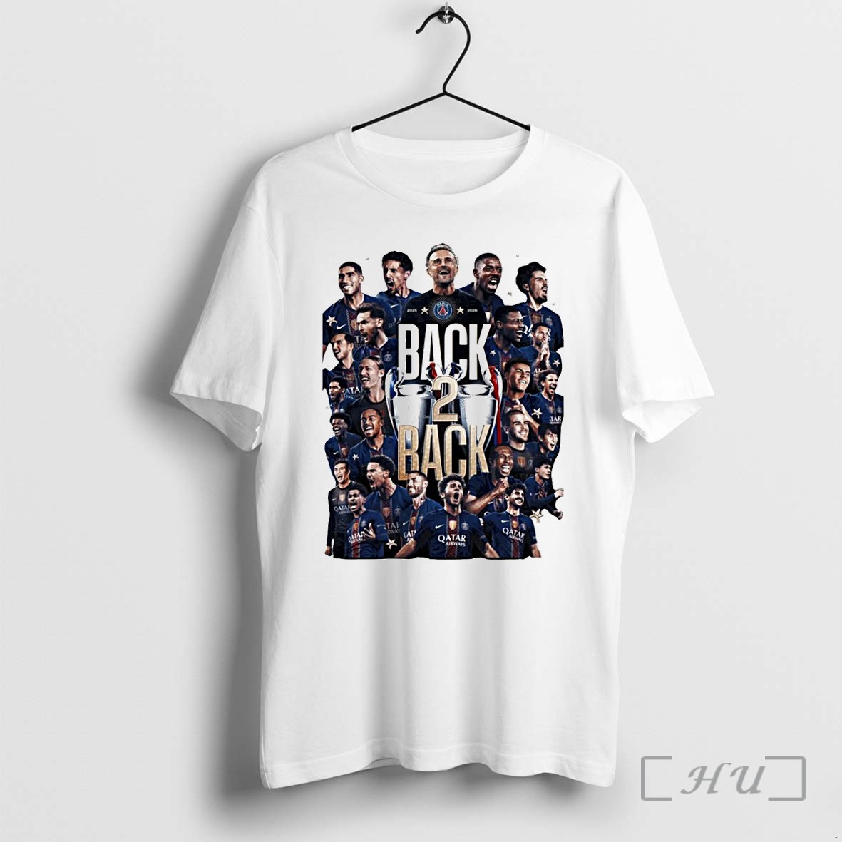 Officials Psg Back 2 Back Champions League Premium T Shirts Sweater Hoodie