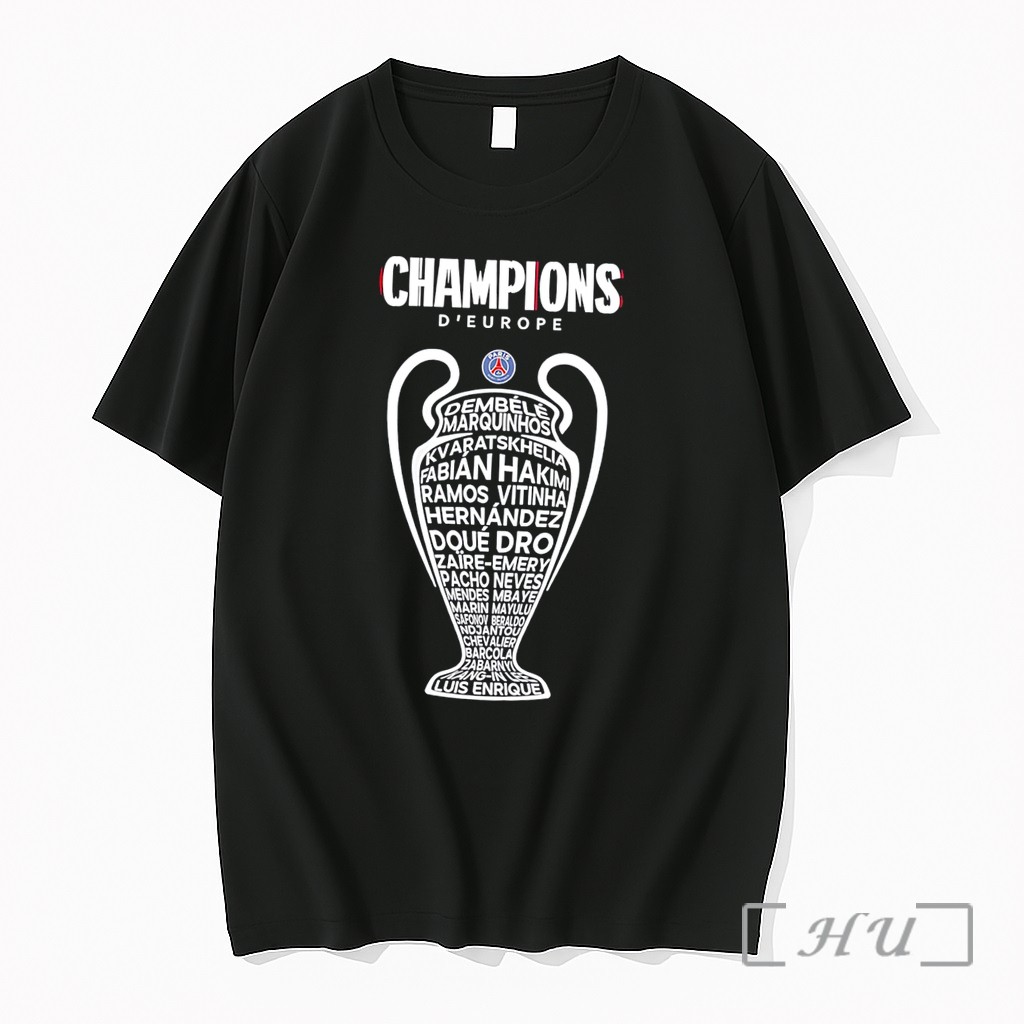 Officials Paris Saint Germain 2025 2026 Champions League Winners Players Names Trophies Tee Premium T Shirts Sweater Hoodie