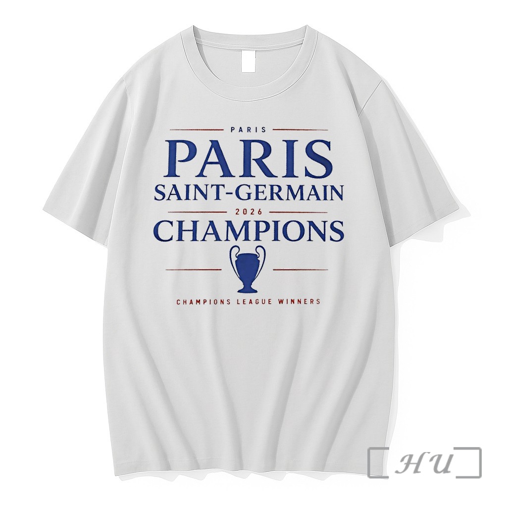 Officials Paris Saint Germain 2026 Champions League Winners Sports Premium T Shirts Sweater Hoodie