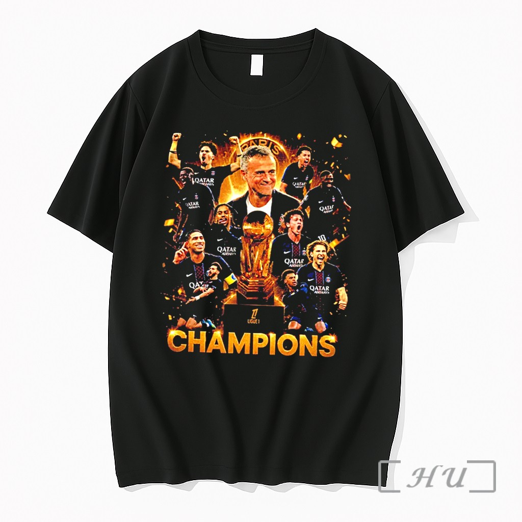 Officials Paris Saint Germain 2026 Uefa League Champions Psg 14th Ligue 1 Title Tee Premium T Shirts Sweater Hoodie