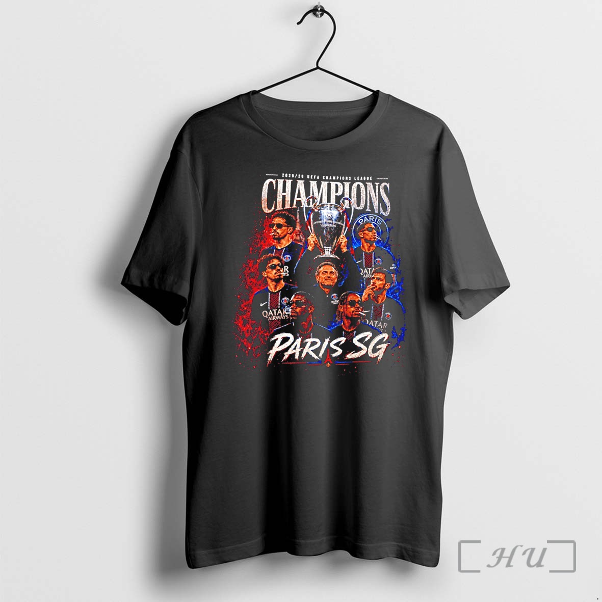 Officials Paris Saint Germain Fc Uefa Champions League 2025 26 Champions Graphic Tee Premium T Shirts Sweater Hoodie