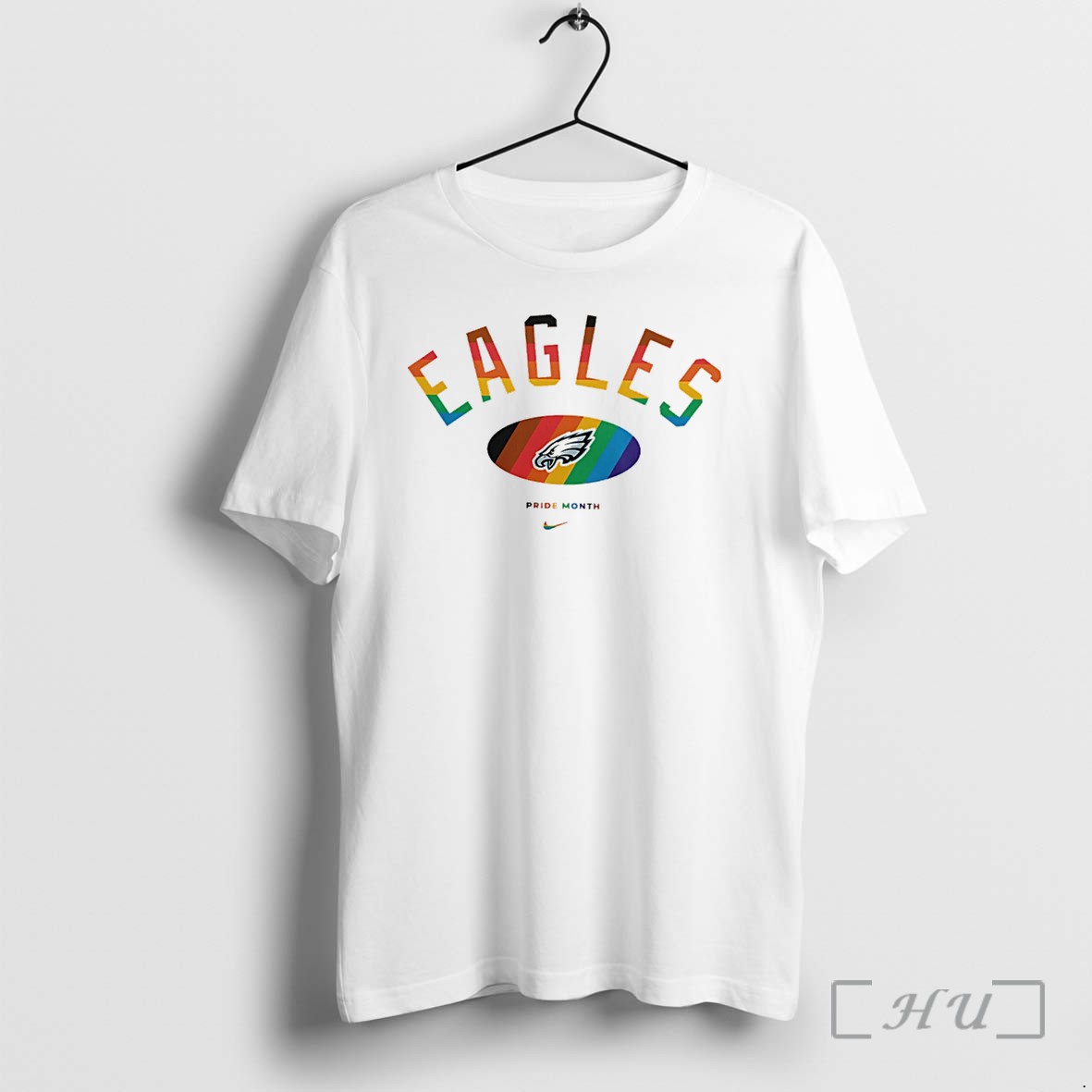 Officials Philadelphia Eagles Pride Month Rainbow Logo Tee Premium T Shirts Sweater Hoodie