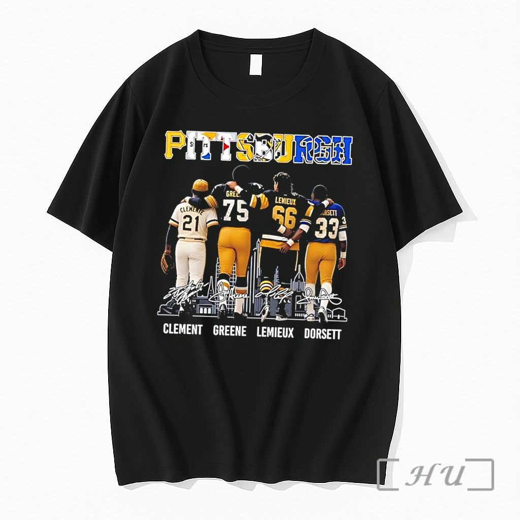 Officials Pittsburgh Clement Greene Lemieux Dorsett Signature Tee Premium T Shirts Sweater Hoodie