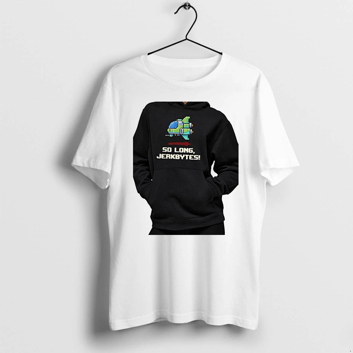 Officials Pixel Art Spaceship So Long Jerkbytes Premium T Shirt Sweatshirt Hoodie