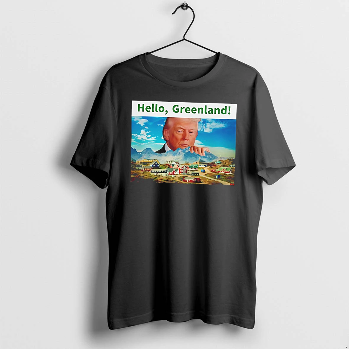 Officials President Trump Hello Greenland Funny Tee Premium T Shirt Sweatshirt Hoodie