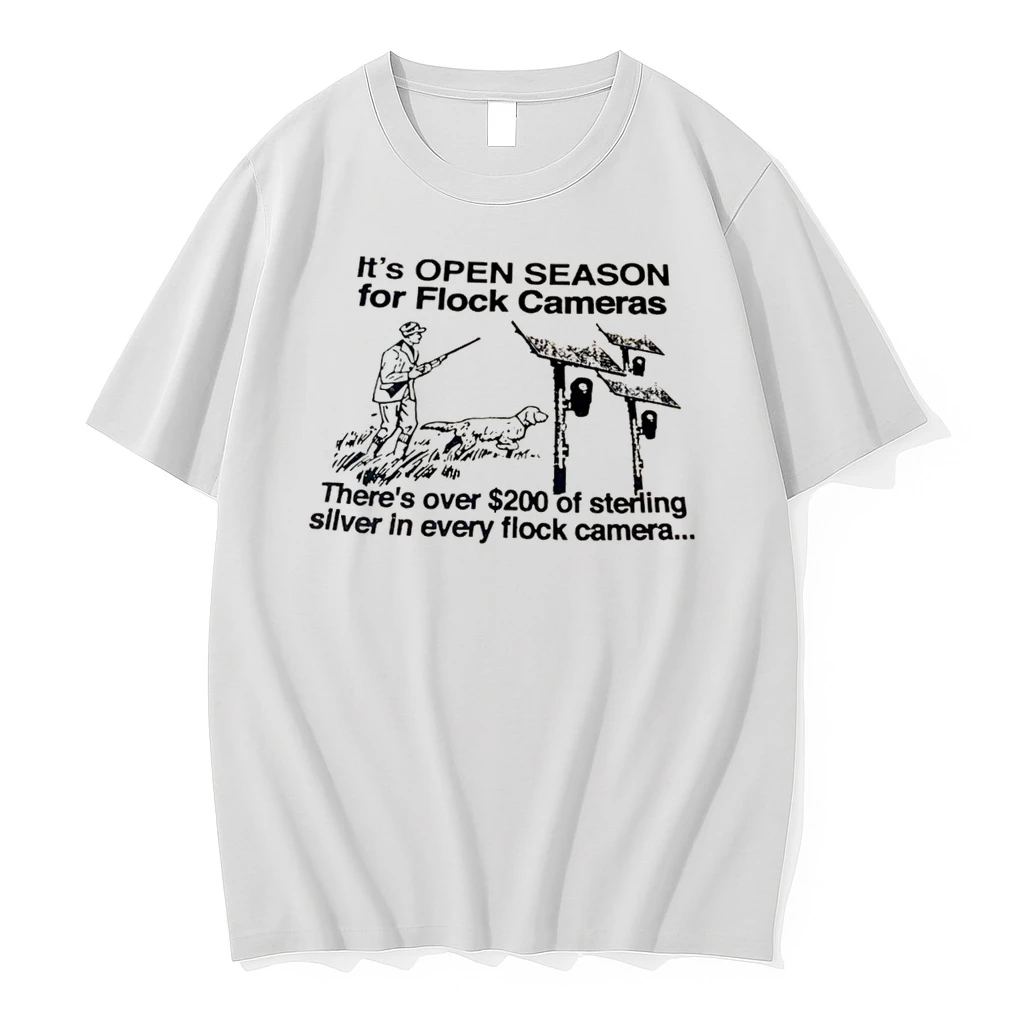 Officials Retro Flock Cameras Open Season Sterling Silver Tee Premium T Shirt Sweatshirt Hoodie