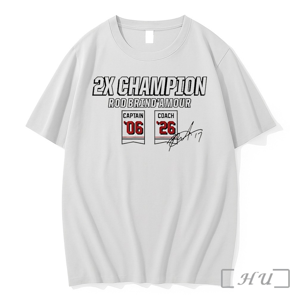 Officials Rod Brindamour Carolina Hurricanes Hockey Two Time Champion Captain 06 Coach 26 Signature Premium T Shirts Sweater Hoodie