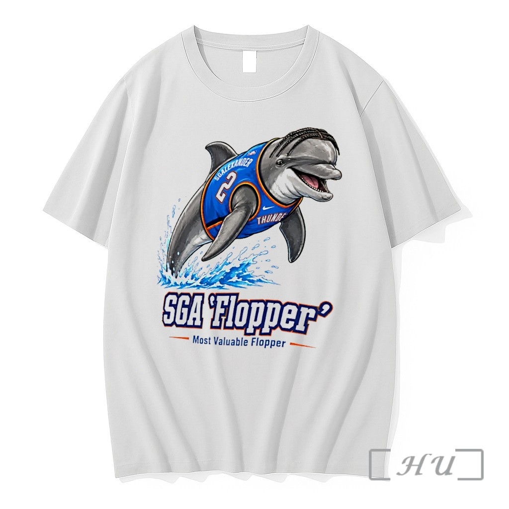 Officials Sga Flopper Shai Gilgeous Alexander Thunder Dolphin Mvp Meme Tee Premium T Shirts Sweater Hoodie
