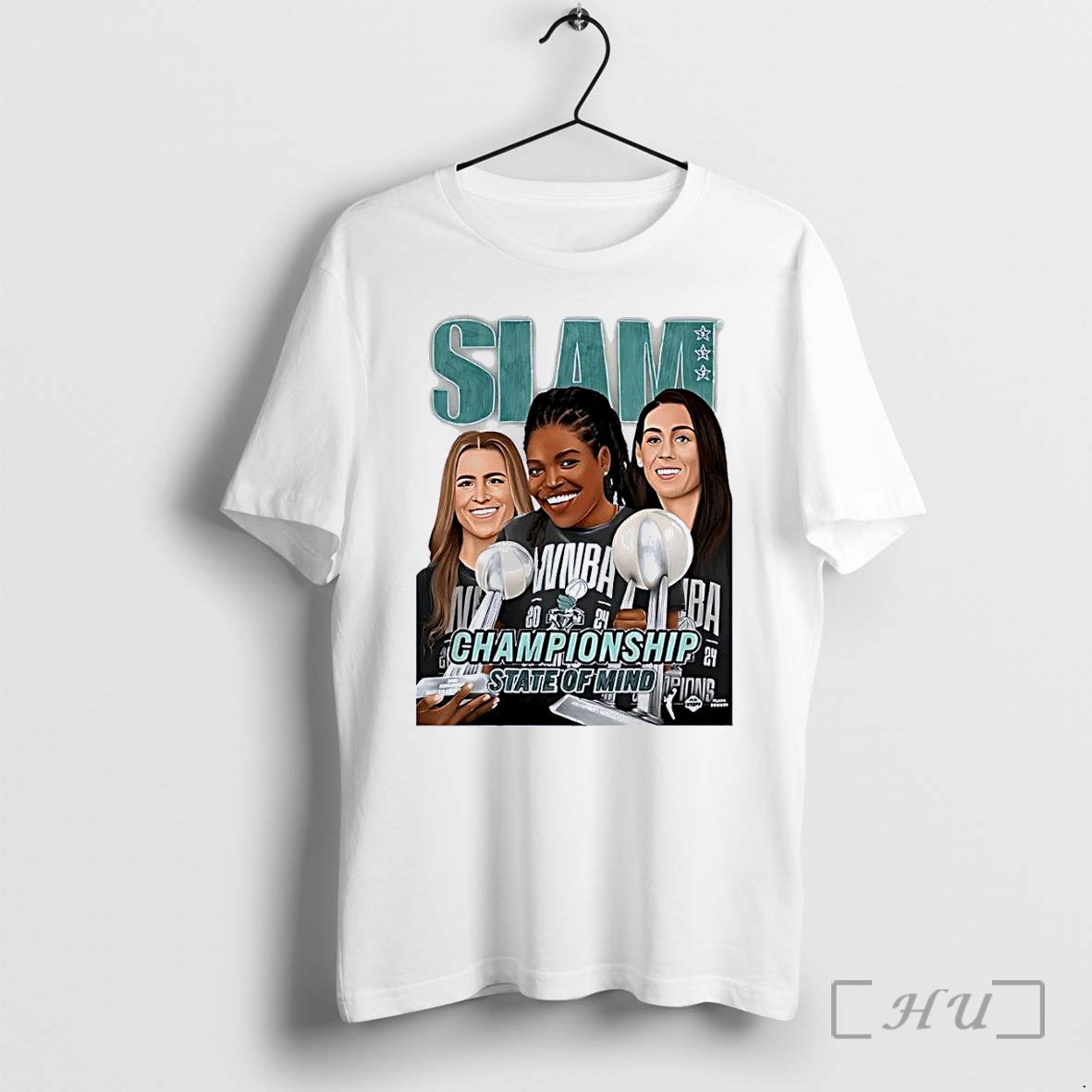 Officials Slam Magazine Wnba Players Holding Championship Trophy Championship State Of Mind Las Vegas Aces White Premium T Shirts Sweater Hoodie