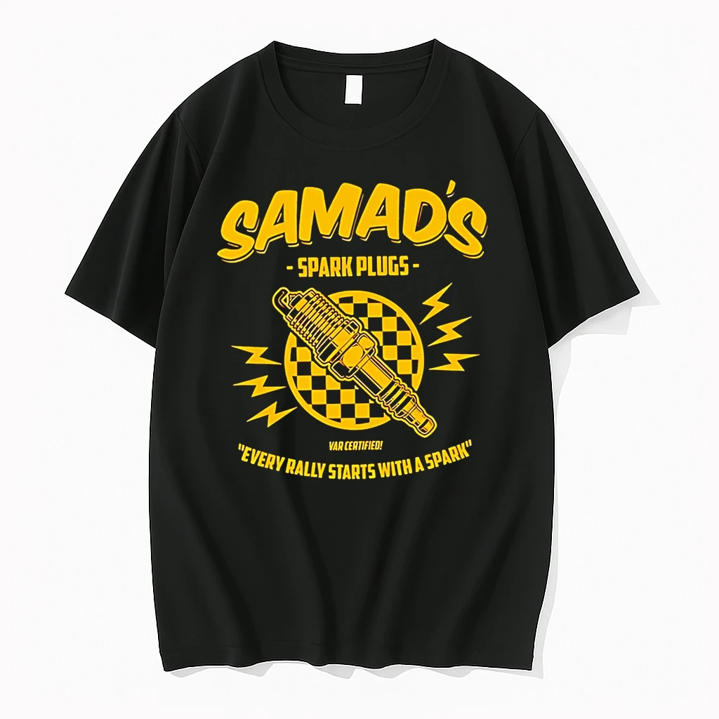 Officials Samads Spark Plugs Var Certified Every Rally Starts With A Spark Premium T Shirt Sweatshirt Hoodie