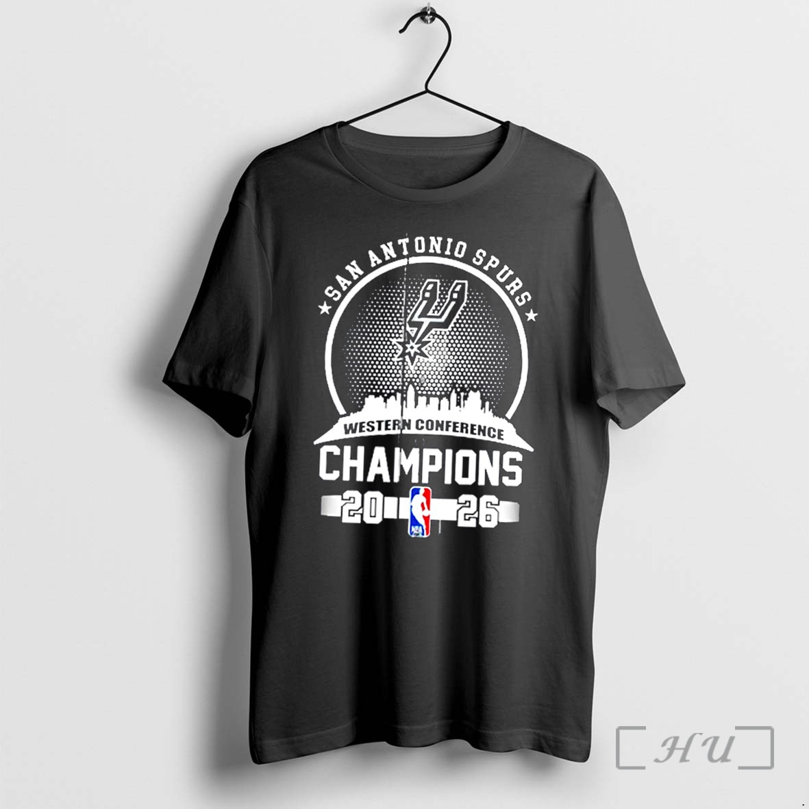 Officials San Antonio Spurs 2025 26 Nba Finals Western Conference Champions Skyline Tee Premium T Shirts Sweater Hoodie