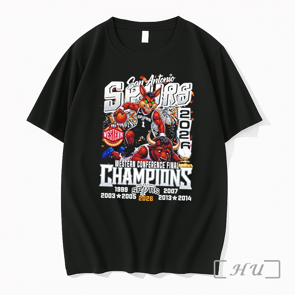 Officials San Antonio Spurs Basketball Western Conference Finals Champions 2026 Mascot Tee Premium T Shirts Sweater Hoodie
