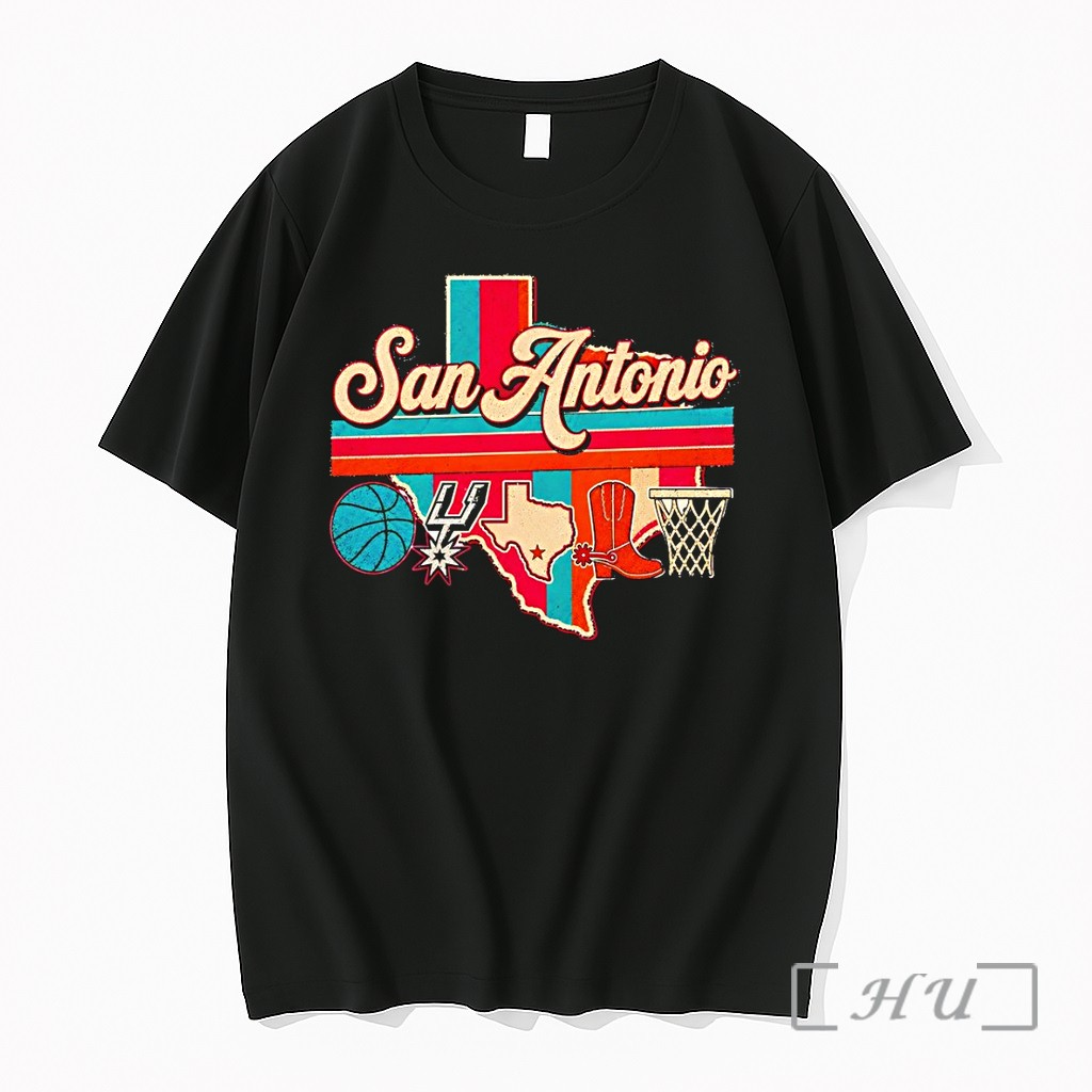 Officials San Antonio Spurs Basketball 5 Icons Vintage Spurs Inspired Nba 2026 Premium T Shirts Sweater Hoodie