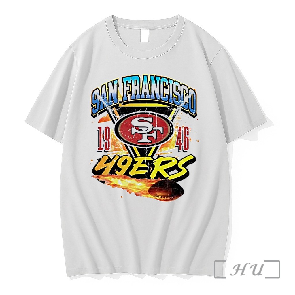 Officials San Francisco 49ers Apparel San Francisco 19 46 49ers Football Team White Premium T Shirts Sweater Hoodie