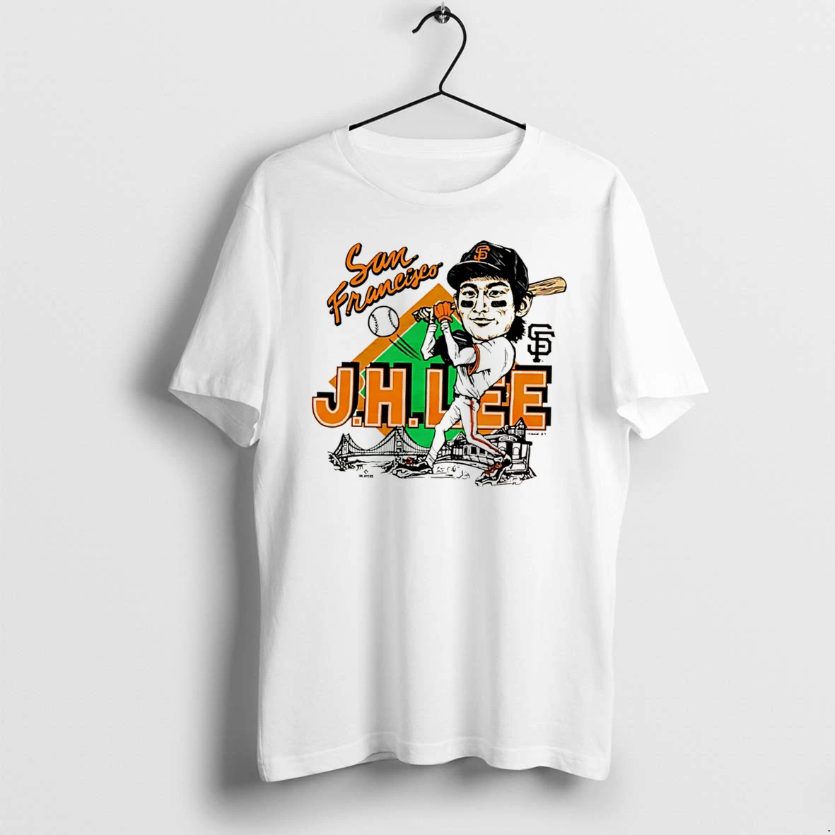 Officials San Francisco Giants Jung Hoo Lee Man Caricature Tri Blend Tee Premium T Shirt Sweatshirt Hoodie